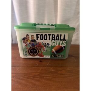 Kaskey Kids Football Guys 27 Action Figures Red & Blue Teams + Field Goalposts